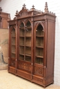 Gothic style Bookcase in Walnut, France 19th century