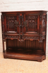 Gothic style cabinet in oak