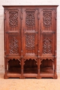 Gothic style Cabinet/armoire in Oak, France 19th century