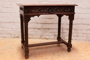 Gothic style Desk table and stool in Oak, France 19th century