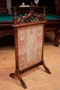 Gothic style Fire screen in Walnut, France 19th century