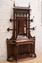 Gothic style Hall tree  in Walnut, France 19th century