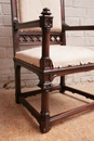 Gothic style Long chair in Walnut, France 19th century