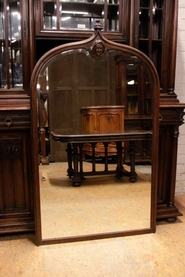 Gothic style mirror in walnut