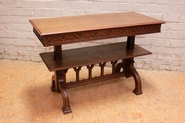 Gothic style server table in oak