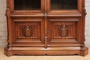 Gothic/renaissance style Bookcase in Walnut, France 19th century