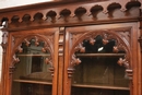 Gothic/renaissance style Bookcase in Walnut, France 19th century