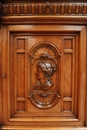 Henri II style 8 doors bookcase in Walnut, France 19th century