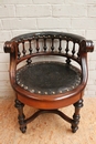 Henri II style Arm Chair in mahogany, France 19th century