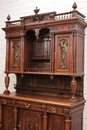 Henri II style Cabinet in Walnut and bronze, France 19th century