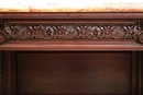 Henri II style Console in walnut and marble, France 19th century