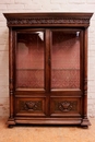 Henri II style Display cabinet in Walnut, France 1900