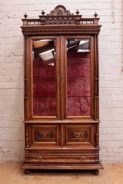 Henri Ii Display Cabinet In Walnut Houtroos Recent Added Items