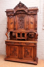 Henri II style cabinet with Louis XV carvings