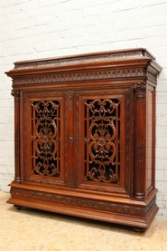 High quality renaissance rosewood cabinet/bookcase