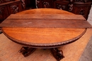 Hunt style Table & chairs in Oak, France 19th century