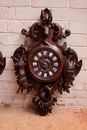 Hunt style Clock and barometer in Oak, France 19th century