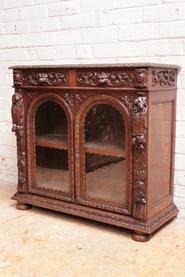 Hunt style display cabinet in oak