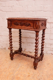 Hunt style sewing table in oak