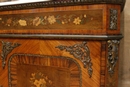 style Cabinet in mahogany,bronze and marble, France 19th century