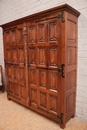 Gothic style Armoire in Walnut, France 1950