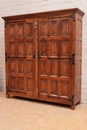 Gothic style Armoire in Walnut, France 1950