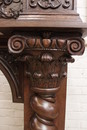 Renaissance style Fire mantle in Oak, Belgium 1900