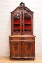 Louis XV style Display cabinet in Oak, Belgium 19th century