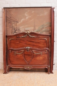 Louis XV bed in mahogany
