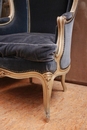 Louis XV style Bergeres in paint wood, France 1900