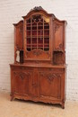 Louis XV Cabinet in walnut signed Picard Paris