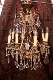 Louis XV Chandelier in bronze and chrystal