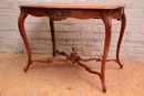 Louis XV style Desk table in Walnut, France 1900