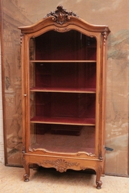 Louis XV display cabinet in walnut