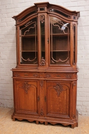 Louis XV Liege cabinet in oak