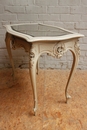 Louis XV style Paint table and chair in paint wood, France 19th century