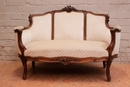 Louis XV style Pair sofa's in Walnut, France 1900