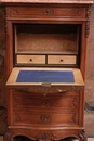 Louis XV style Secretary desk in walnut and marble, France 19th century