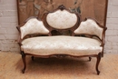 Louis XV style Sofa in Walnut, France 19th century