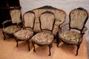Louis XV style Sofa set in palisander, France 19th century