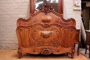 Louis XV style bed in mahogany