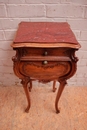 Louis XV style End table in Walnut, France 19th century