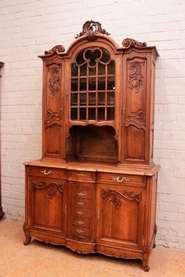 Louis XV style cabinet in solid walnut