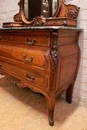 Louis XV style Commode in walnut and marble, France 19th century