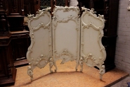 Louis XV style paint screen with cherubs