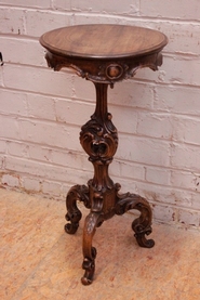 Louis XV style pedestal/table in walnut.