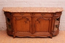 Louis XV style Sideboard in oak and marble, France 19th century