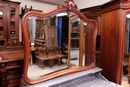 Louis XV style Vanity in walnut and marble, France 19th century