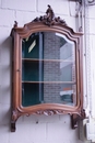 Louis XV style Wall display cabinet in Walnut, France 19th century