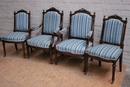 Louis XVI style Arm chairs and chairs in rosewood, France 19th century